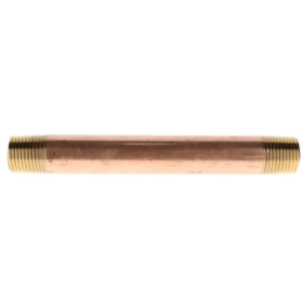 3/8" x 12" Red Brass Pipe Nipple