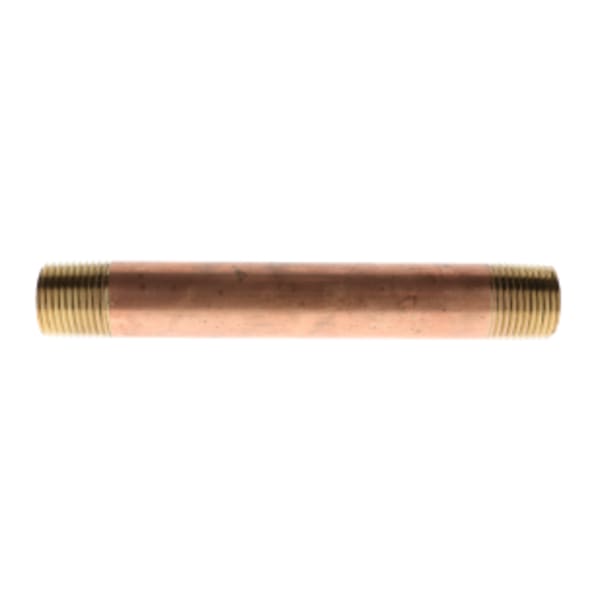 3/8" x 6" Red Brass Pipe Nipple