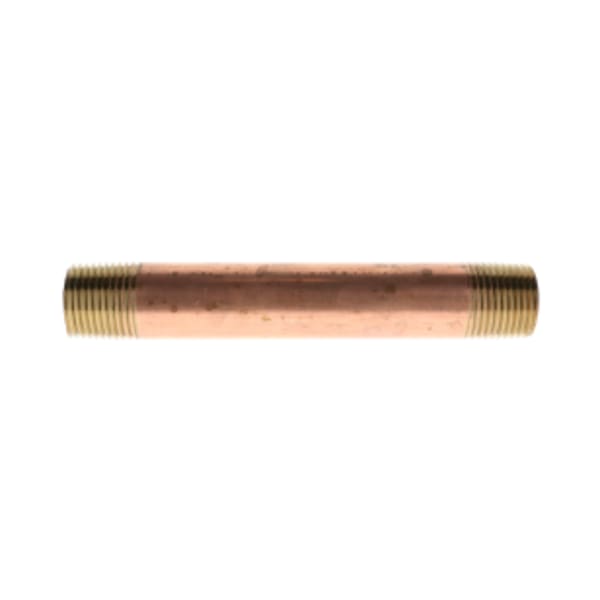 1/2" x 6" Red Brass Pipe Nipple