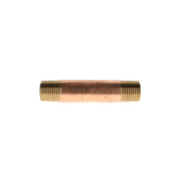 1/2" x 4-1/2" Red Brass Pipe Nipple