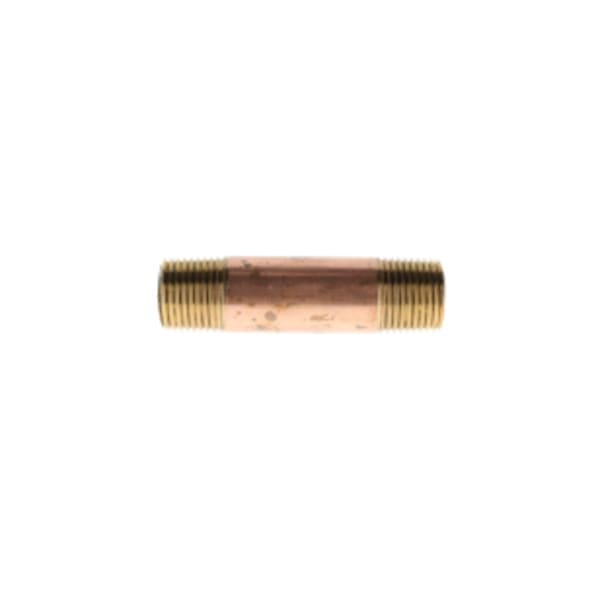 1/2" x 4" Red Brass Pipe Nipple