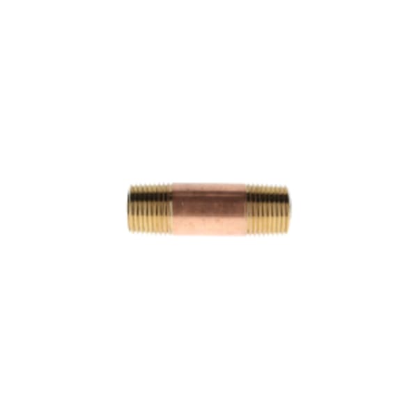 3/8" x 3" Red Brass Pipe Nipple
