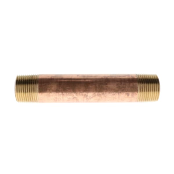 3/4" x 6" Red Brass Pipe Nipple