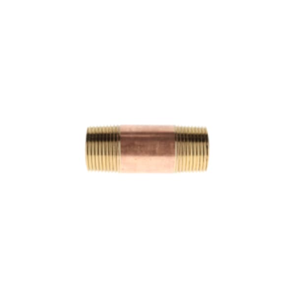 3/4" x 3" Red Brass Pipe Nipple