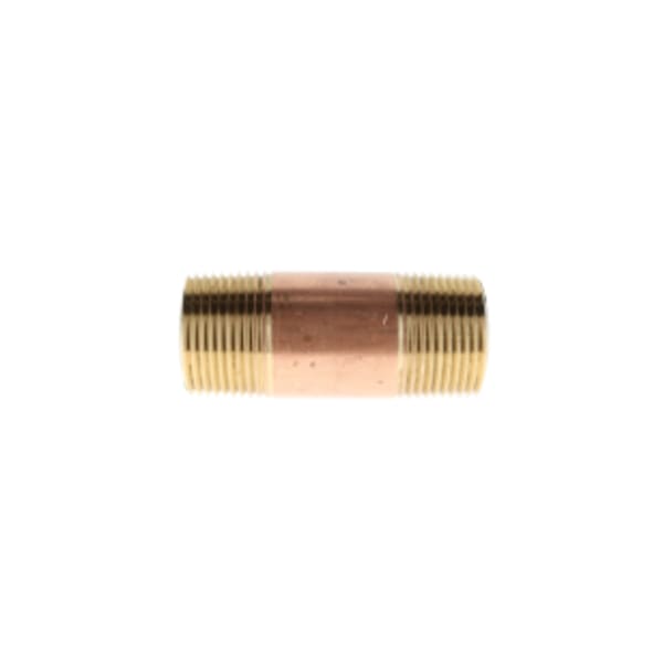1" x 4" Red Brass Pipe Nipple