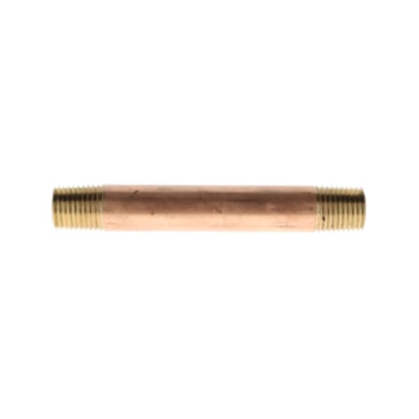 1/8" x 4-1/2" Red Brass Pipe Nipple