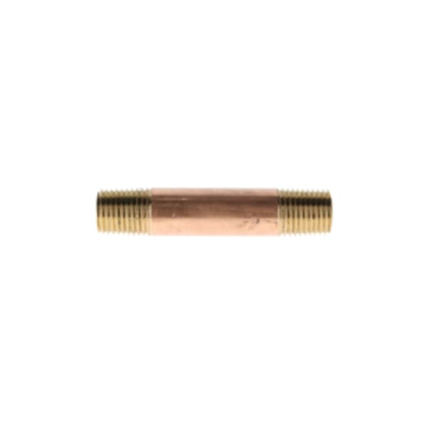 1/8" x 3-1/2" Red Brass Pipe Nipple