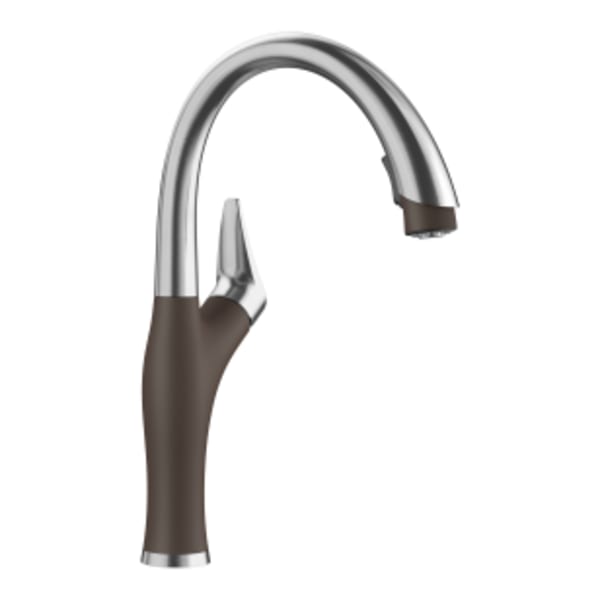 Artona Pull-Down Kitchen Faucet 1.5 GPM - PVD Steel/Café