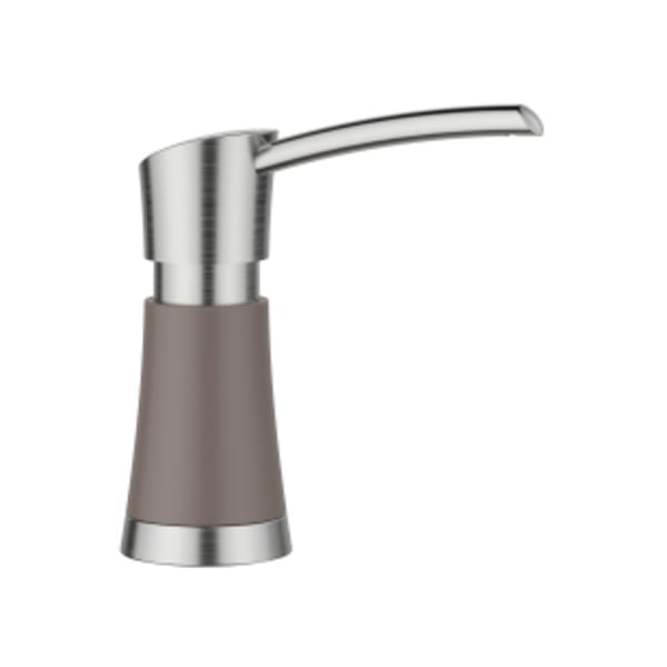 Artona Soap Dispenser - PVD Steel/Volcano Gray