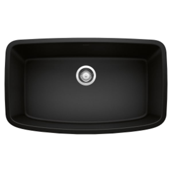 Valea Super Single Bowl Kitchen Sink - Coal Black