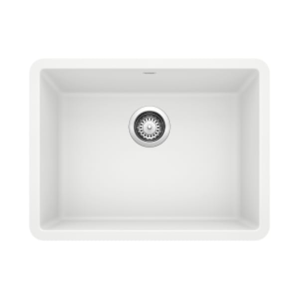 Precis 24" Single Bowl Kitchen Sink - White