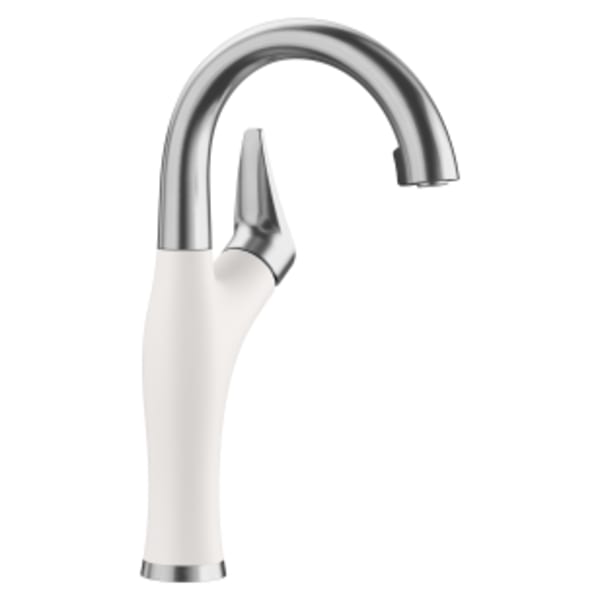 Artona Bar Faucet 1.5 GPM - PVD Steel/White