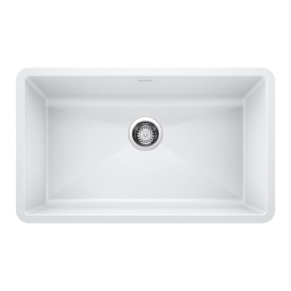 Precis Super Single Bowl Kitchen Sink - White