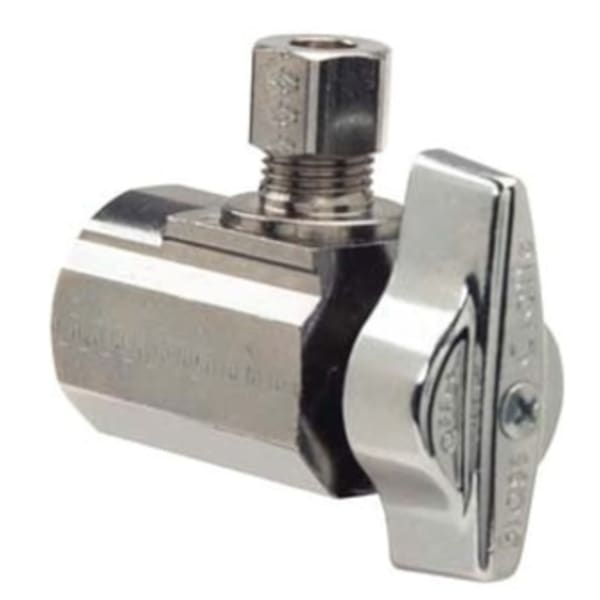 1/2" x 3/8" Angle Stop - FIP x Comp, Chrome