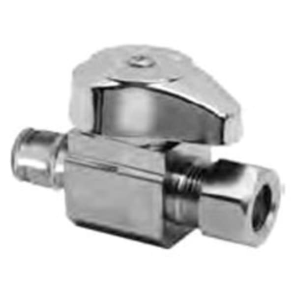 1/2" x 3/8" Straight Stop - F1960 X Comp, Chrome