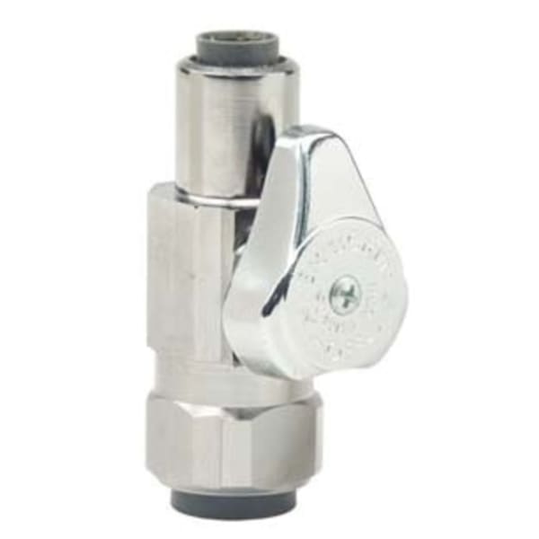 1/2" x 3/8" Angle Stop - Push x Push, Chrome