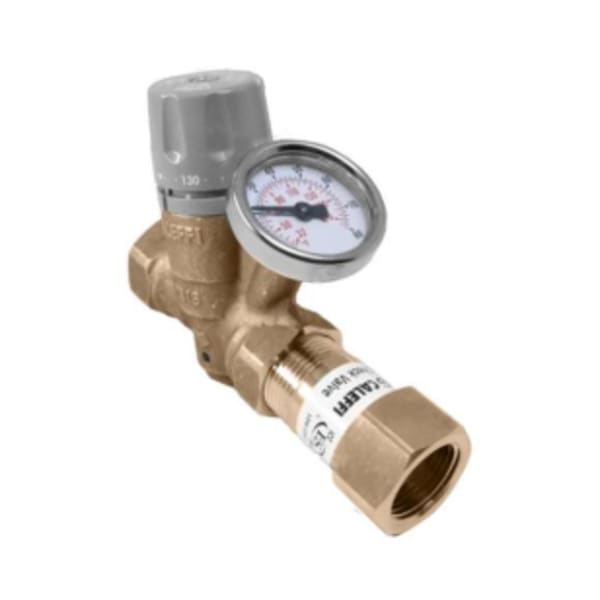 ThermoSetter™Adjustable Thermal Balancing Valve 3/4" FNPT w/ Check Valve & Pressure Gauge