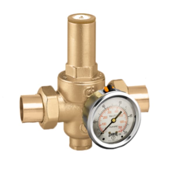 PressCal™ HP PRV Low Range (10 - 90 psig) Dual Union 1/2" sweat