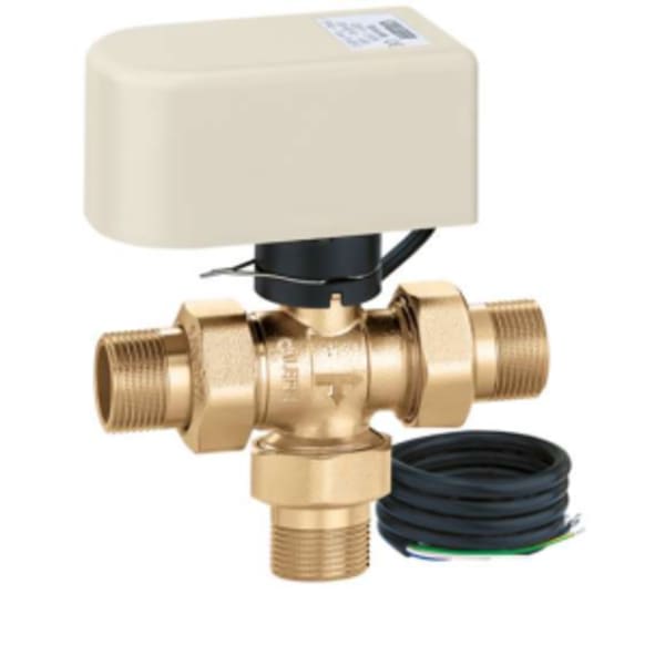 3/4"Press Fit 3-way ByP,24v Motorized Ball Valve