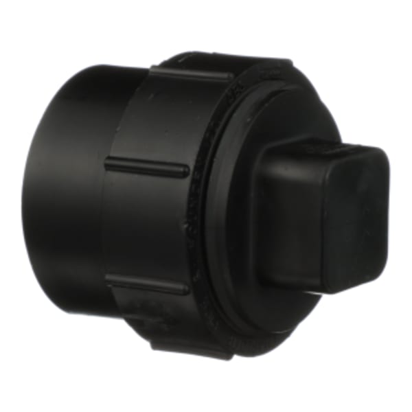 2" ABS DWV Cleanout Adapter with Plug - Spigot x FPT