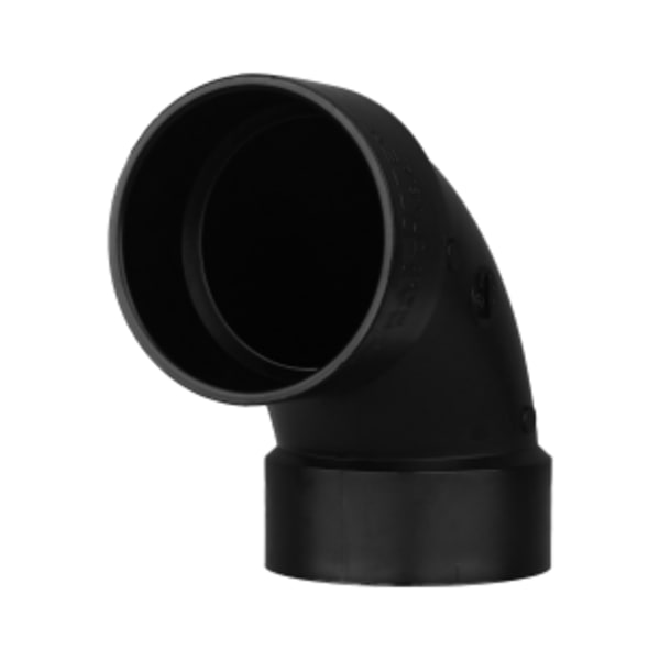 6" ABS DWV 90° Elbow - Hub x Hub
