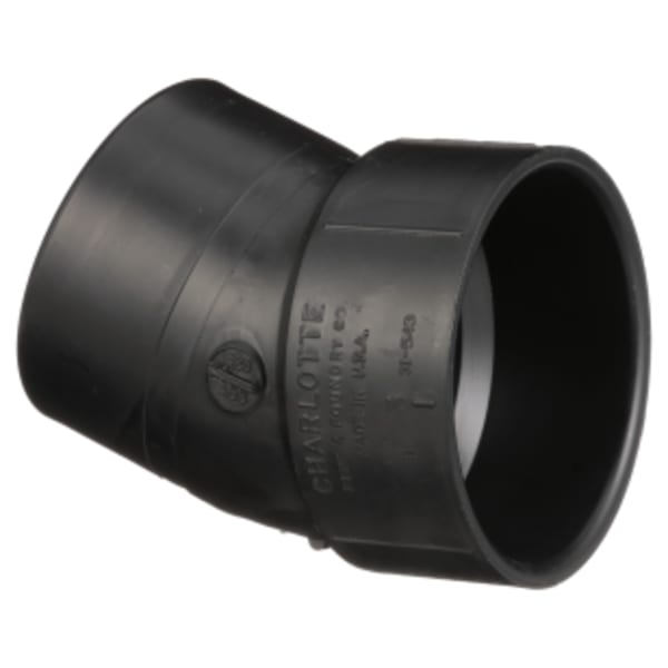 3" ABS DWV 22-1/2° Street Elbow - Hub x Spigot