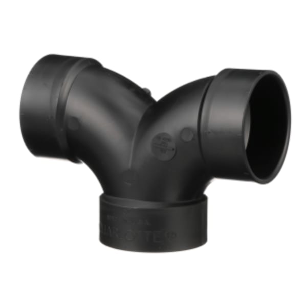 3" ABS DWV Double 90° Elbow - All Hub