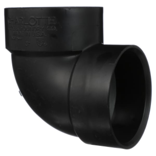 3" ABS DWV 90° Vent Elbow - Hub x Hub