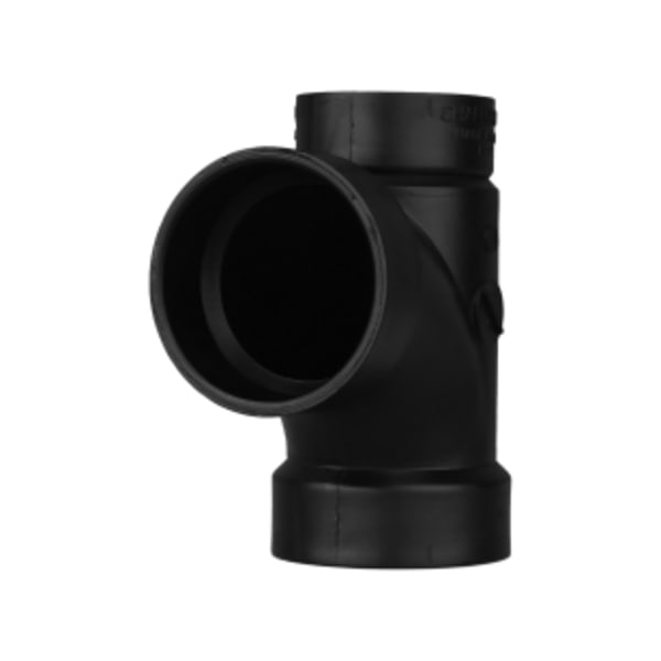 2" x 1-1/2" x 2" ABS DWV Sanitary Tee - All Hub