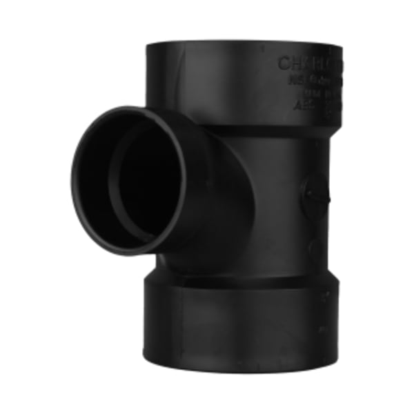 3" x 3" x 2" ABS DWV Sanitary Tee - All Hub