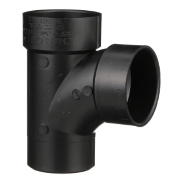 3" ABS DWV Street Sanitary Tee - Spigot x Hub x Hub