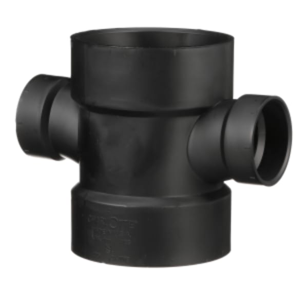 4" x 4" x 2" x 2" ABS DWV Double Sanitary Tee - All H