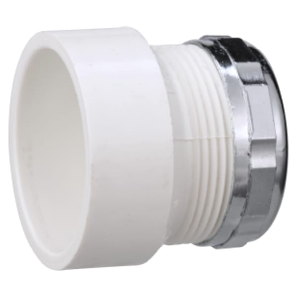 1-1/2" PVC DWV Female Trap Adapter with Chrome Nut - Hub x Tubular Slip