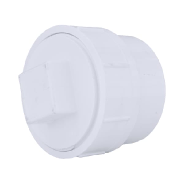 4" PVC DWV Cleanout Adapter with Plug - Spigot x FPT