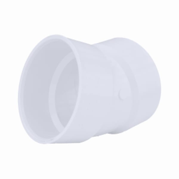4" PVC DWV 22-1/2° Elbow - Hub x Hub