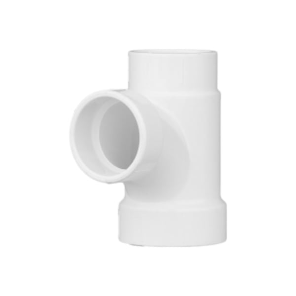 2" x 1-1/2" x 1-1/2" PVC DWV Sanitary Tee - All Hub
