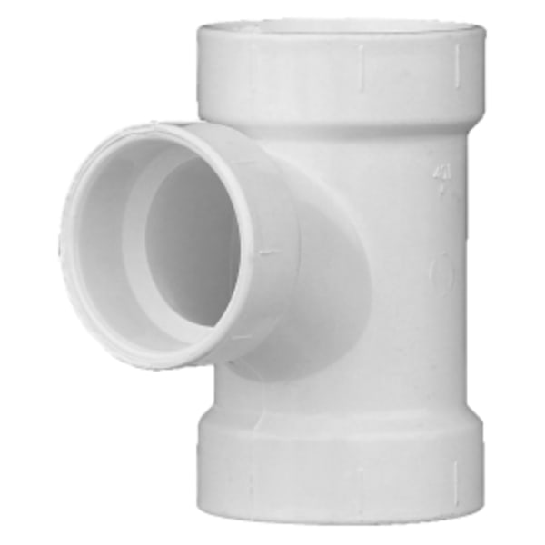 2" x 2" x 1-1/2" PVC DWV Sanitary Tee - All Hub