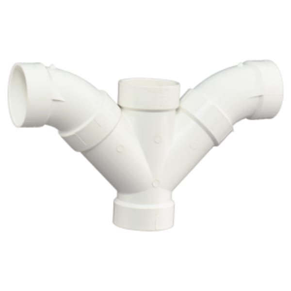 4" PVC DWV Double Combination Tee Wye - All Hub