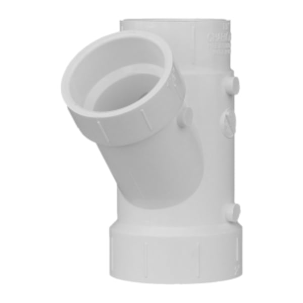 2" x 1-1/2" x 1-1/2" PVC DWV Wye - All Hub