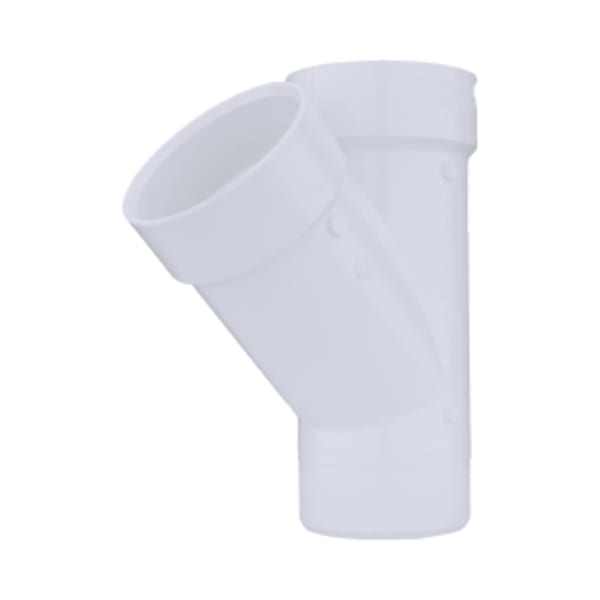 4" PVC DWV Street Wye - Spigot x H x H