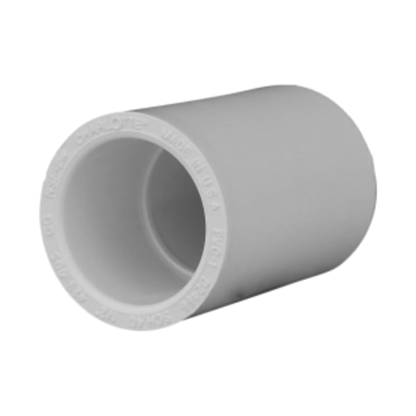 1/2" PVC SCH40 Coupling - Socket x Socket