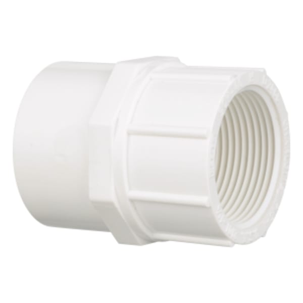 1-1/4" PVC SCH40 Female Adapter - Socket x FPT
