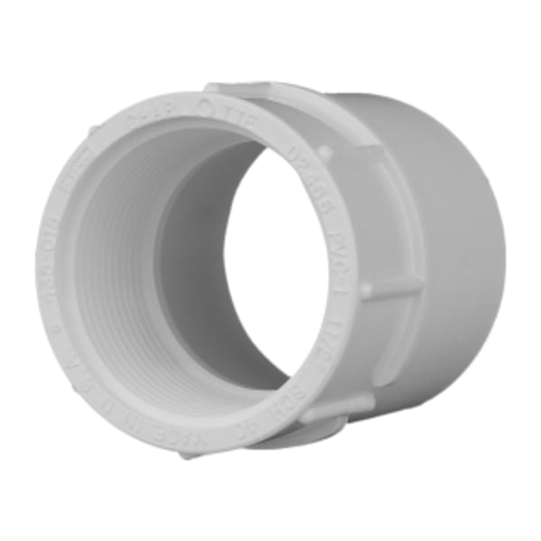 1-1/2" PVC SCH40 Female Adapter - Socket x FPT
