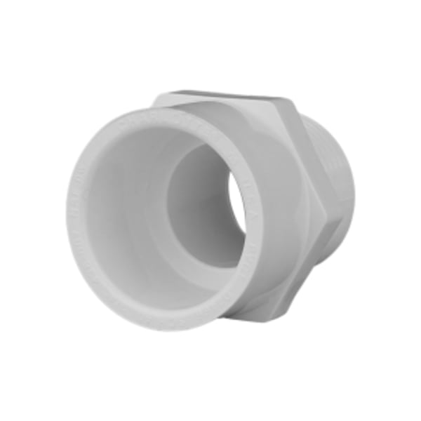 3/4" PVC SCH40 Male Adapter - Socket x MPT