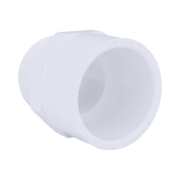 1-1/4" PVC SCH40 Male Adapter - Socket x MPT