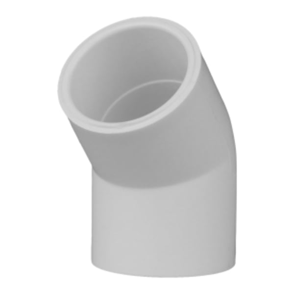 3/4" PVC SCH40 45° Elbow - Socket x Socket