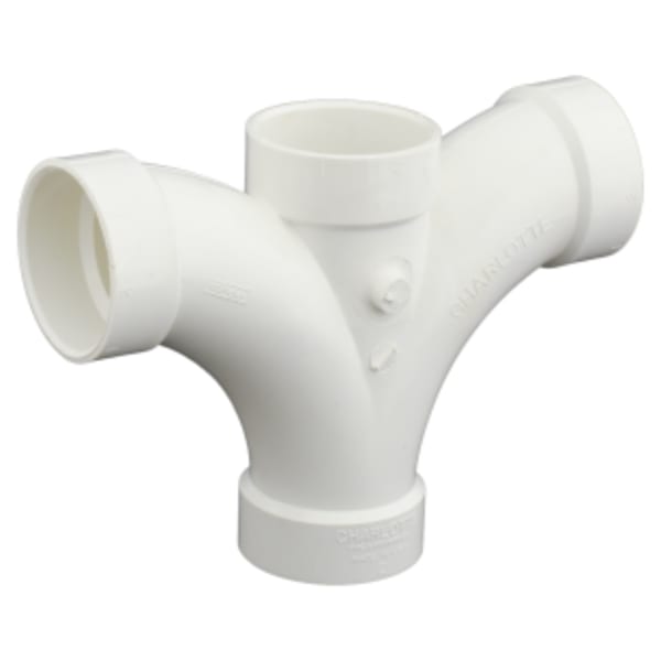2" PVC DWV Double Fixture Fitting - All Hub