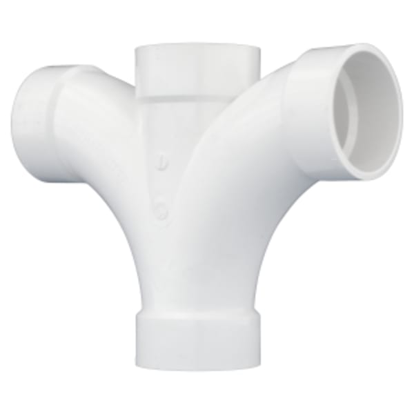 3" PVC DWV Double Fixture Fitting - All Hub
