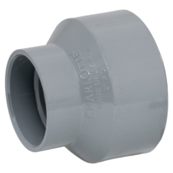 2" x 3" Reducing Coupling Hub x Hub CPVC Chemical Drainage Fitting