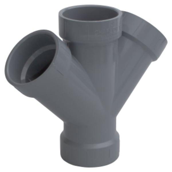 2" Double Wye All Hub CPVC Chemical Drainage Fitting